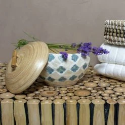 Pirouette Paris Statuettes Et Figurines Boite En Bambou Et Coquilles D'uf -Vases Soldes boite en bambou et coquilles d uf 3