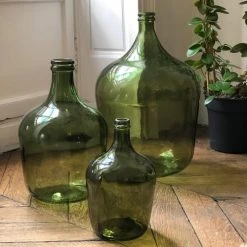 Maison Tilleul Vases Bonbonne Dame Jeanne 34L Vert -Vases Soldes bonbonne dame jeanne 34l vert 2