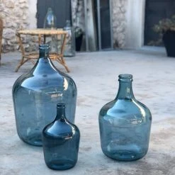 Maison Tilleul Vases Bonbonne Dame Jeanne 4L Bleu -Vases Soldes bonbonne dame jeanne 4l bleu 3