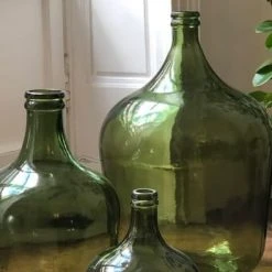 Maison Tilleul Vases Bonbonne Dame Jeanne 4L Vert -Vases Soldes bonbonne dame jeanne 4l vert 3