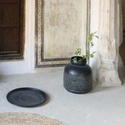 Passage Vernet Vases Bonbonne En Aluminium Noir -Vases Soldes bonbonne en aluminium noir 4