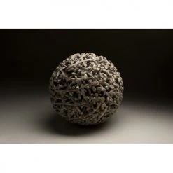 MACABANE Statuettes Et Figurines Boule Déco En Teck Branches Grise -Vases Soldes boule deco en teck branches grise 3