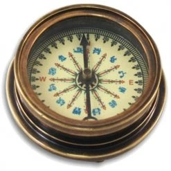 Signes Grimalt Statuettes Et Figurines Boussole En Laiton Ornementale D5,5cm