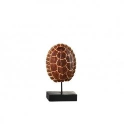LANADECO Statuettes Et Figurines Carapace De Tortue Sur Pied Résine Marron H30cm -Vases Soldes carapace de tortue sur pied resine marron h30cm 4