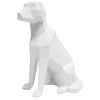 Pt Living Statuettes Et Figurines Chien Assis En Résine Blanc -Vases Soldes chien assis en resine blanc