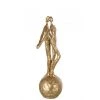 LANADECO Statuettes Et Figurines Couple Sur Boule Résine Or H35,6cm -Vases Soldes couple sur boule resine or h35 6cm