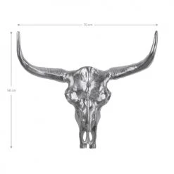 WOMO-DESIGN Statuettes Et Figurines Crâne Avec Cornes Sculpture Argent, 70x58 Cm, Aluminium 8 WOMO-DESIGN Statuettes Et Figurines Crâne Avec Cornes Sculpture Argent, 70x58 Cm, Aluminium -Vases Soldes crane avec cornes sculpture argent 70x58 cm aluminium 2