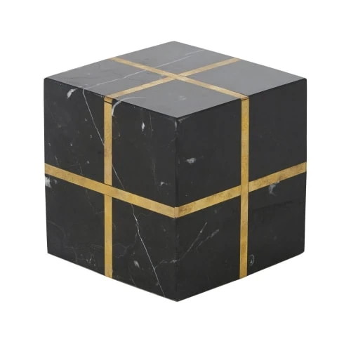 Maisons Du Monde Statuettes Et Figurines Cube Déco En Marbre Noir Avec Lignes Dorées 11x11 3 Maisons Du Monde Statuettes Et Figurines Cube Déco En Marbre Noir Avec Lignes Dorées 11x11