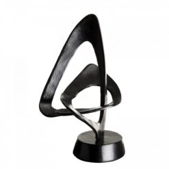 MACABANE Statuettes Et Figurines Décoration Aluminium Noir -Vases Soldes decoration aluminium noir 5
