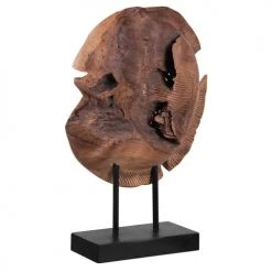 Beliani Statuettes Et Figurines Décoration En Bois -Vases Soldes decoration en bois 2