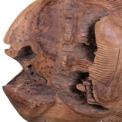 Beliani Statuettes Et Figurines Décoration En Bois -Vases Soldes decoration en bois 4