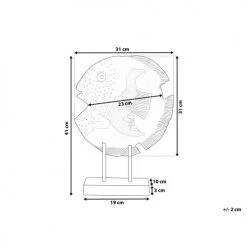 Beliani Statuettes Et Figurines Décoration En Bois -Vases Soldes decoration en bois 5