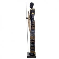 Signes Grimalt Statuettes Et Figurines Décoration Guerrier Africain H57,5cm -Vases Soldes decoration guerrier africain h57 5cm 1