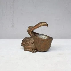 Chehoma Statuettes Et Figurines Décoration Pélican En Métal Cuivré -Vases Soldes decoration pelican en metal cuivre 1