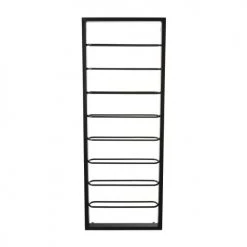 MACABANE Statuettes Et Figurines Etagère Range-bouteilles Vin 8 Niveaux 8 Bouteilles Droit Métal Noir