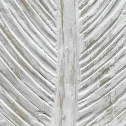 Sensei Maison Statuettes Et Figurines Feuille Décorative En Bois De Manguier Blanc 21x9x50 Cm -Vases Soldes feuille decorative en bois de manguier blanc 21x9x50 cm 4