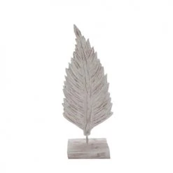 Sensei Maison Statuettes Et Figurines Feuille Décorative En Bois De Manguier Noir 21x9x50 Cm -Vases Soldes feuille decorative en bois de manguier noir 21x9x50 cm 2