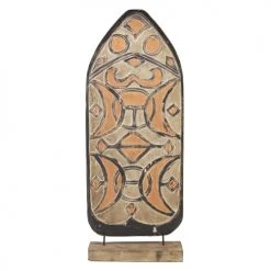 MOYCOR Statuettes Et Figurines Figure De Bouclier En Bois Marron