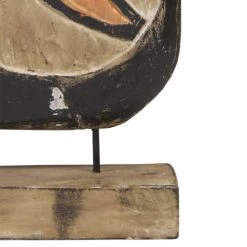 MOYCOR Statuettes Et Figurines Figure De Bouclier En Bois Marron -Vases Soldes figure de bouclier en bois marron 4