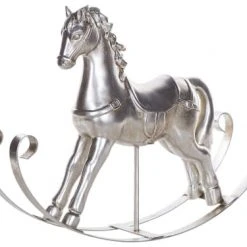 Beliani Statuettes Et Figurines Figurine Décorative Argentée