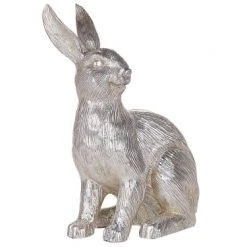 Beliani Statuettes Et Figurines Figurine Décorative Lapin 35 Cm
