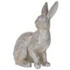 Beliani Statuettes Et Figurines Figurine Décorative Lapin Argenté 35 Cm