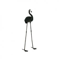 Now’s Home Statuettes Et Figurines Flamant En Plumes D'oie Noires H105cm