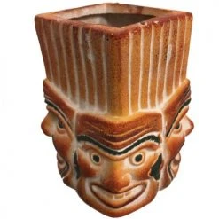 Carla World Vases Jarre Déco 4 Visages Expressions Variées H10,5cm