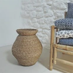 Casatera Vases Jarre En Mendong Naturel Marron -Vases Soldes jarre en mendong naturel marron 4