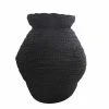 Casatera Vases Jarre En Mendong Noir -Vases Soldes jarre en mendong noir