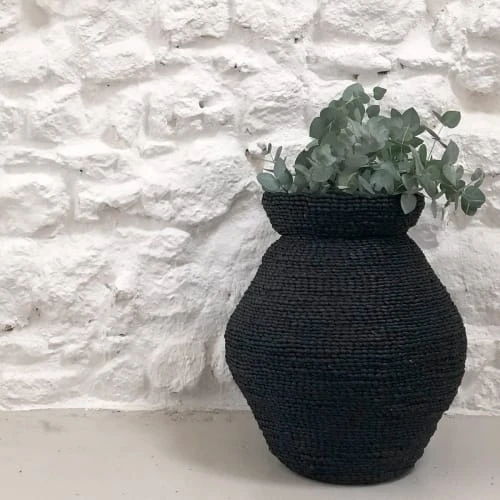 Casatera Vases Jarre En Mendong Noir 5 Casatera Vases Jarre En Mendong Noir – Image 3