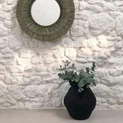 Casatera Vases Jarre En Mendong Noir 9 Casatera Vases Jarre En Mendong Noir -Vases Soldes jarre en mendong noir 3