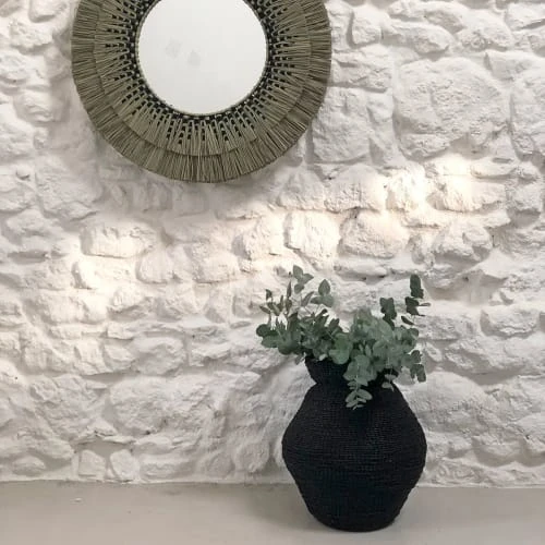 Casatera Vases Jarre En Mendong Noir 6 Casatera Vases Jarre En Mendong Noir – Image 4