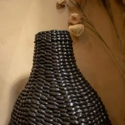 Now’s Home Vases Jarre Noire En Jacinthe D'eau H57cm -Vases Soldes jarre noire en jacinthe d eau h57cm 2