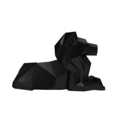 Potiron Paris Statuettes Et Figurines Lion Décoratif Noir, Statuette Origami En Polyrésine -Vases Soldes lion decoratif noir statuette origami en polyresine 5