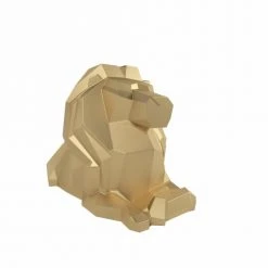 Potiron Paris Statuettes Et Figurines Lion Décoratif Or, Statuette Origami En Polyrésine -Vases Soldes lion decoratif or statuette origami en polyresine 2