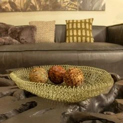 Now’s Home Statuettes Et Figurines Lot De 3 Boules Décoratives En Plumes De Faisan -Vases Soldes lot de 3 boules decoratives en plumes de faisan 3