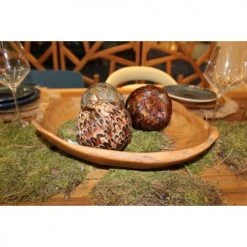 Now’s Home Statuettes Et Figurines Lot De 3 Boules Décoratives En Plumes De Faisan -Vases Soldes lot de 3 boules decoratives en plumes de faisan 4