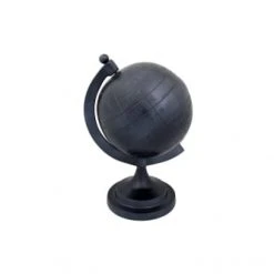 Dutchbone Statuettes Et Figurines Mappemonde En Aluminium Noir H33cm