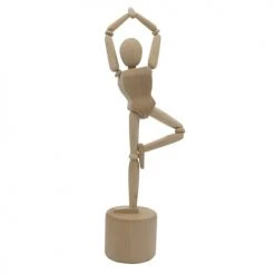 Kikkerland Statuettes Et Figurines Marionnette Wakouwa Yogi Bois Naturel