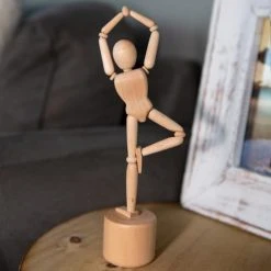 Kikkerland Statuettes Et Figurines Marionnette Wakouwa Yogi Bois Naturel -Vases Soldes marionnette wakouwa yogi bois naturel 3