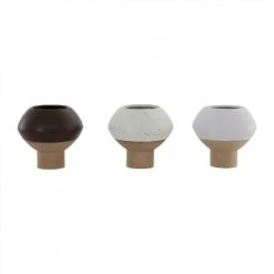 OYOY Living Design Vases Mini Vase Blanc En Grès Ø13xH12cm -Vases Soldes mini vase blanc en gres oe13xh12cm 3