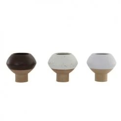 OYOY Living Design Vases Mini Vase Marron En Grès Ø13x12cm -Vases Soldes mini vase marron en gres oe13x12cm 3