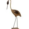 Wadiga Statuettes Et Figurines Oiseau échassier Décoratif En Bois Sculpté Et Métal H55cm -Vases Soldes oiseau echassier decoratif en bois sculpte et metal h55cm