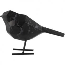 Pt' Statuettes Et Figurines Oiseau En Résine Noir Effet Marbre Origami Petit Modèle -Vases Soldes oiseau en resine noir effet marbre origami petit modele 1