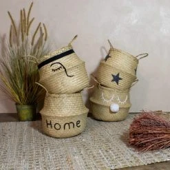 Pirouette Paris Statuettes Et Figurines Panier Cache-pot En Jonc De Mer D30 X H10 -Vases Soldes panier cache pot en jonc de mer d30 x h10 22