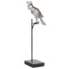 Beliani Statuettes Et Figurines Perroquet Décoratif Noir Et Argenté