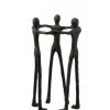 LANADECO Statuettes Et Figurines Personnages Cercle Aluminium Noir H36cm