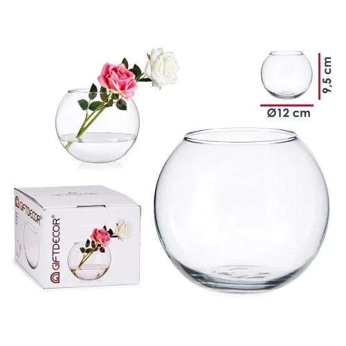 Wadiga Vases Petit Vase Boule En Verre - Diamètre 12cm 5 Wadiga Vases Petit Vase Boule En Verre - Diamètre 12cm – Image 3