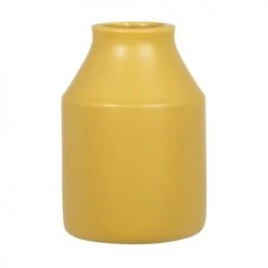 Maisons Du Monde Vases Petit Vase En Porcelaine Jaune Moutarde H13